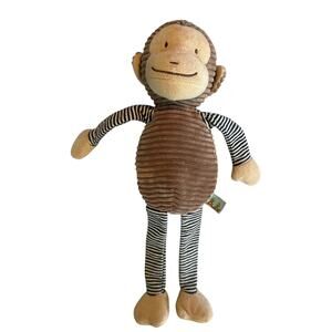 Bunnies by the Bay Brown Monkey Plush Stuffed Animal Toy Super Soft Baby Lovey